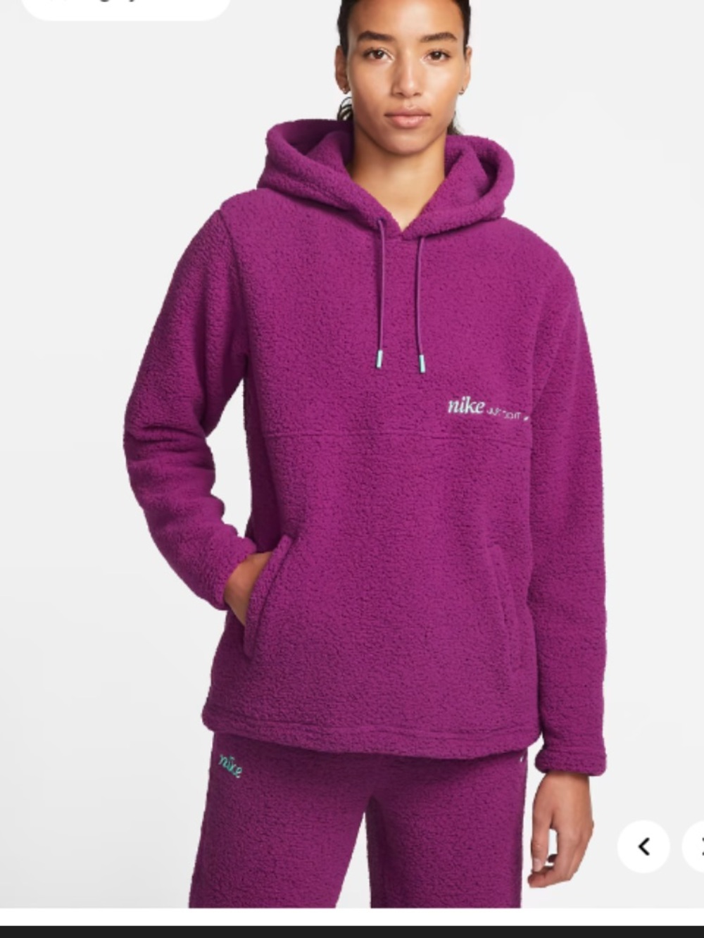 Nike Therma-Fit Fleece Hoodie, purple & teal, size Large, EUC